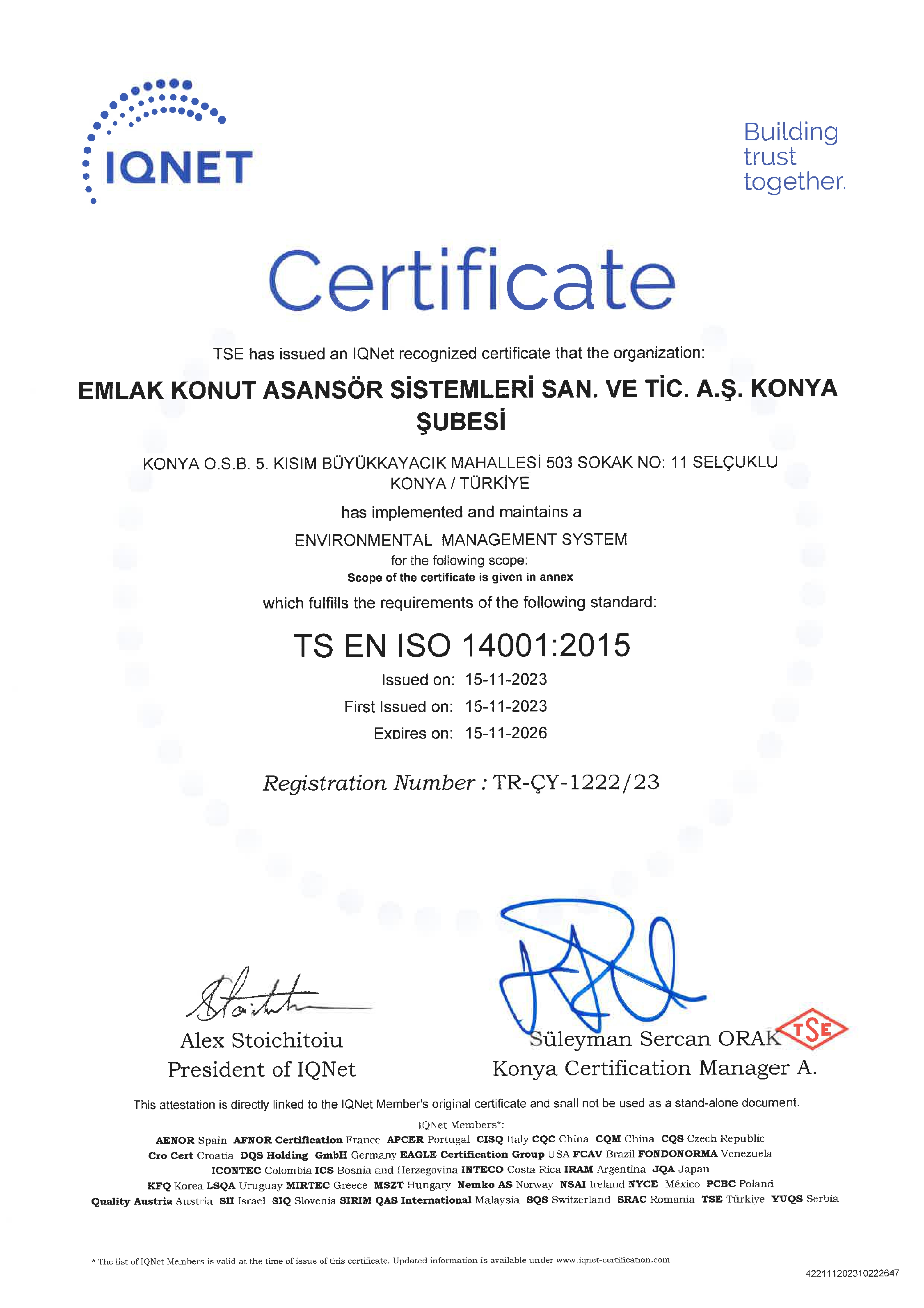 TS EN ISO 14001:2015