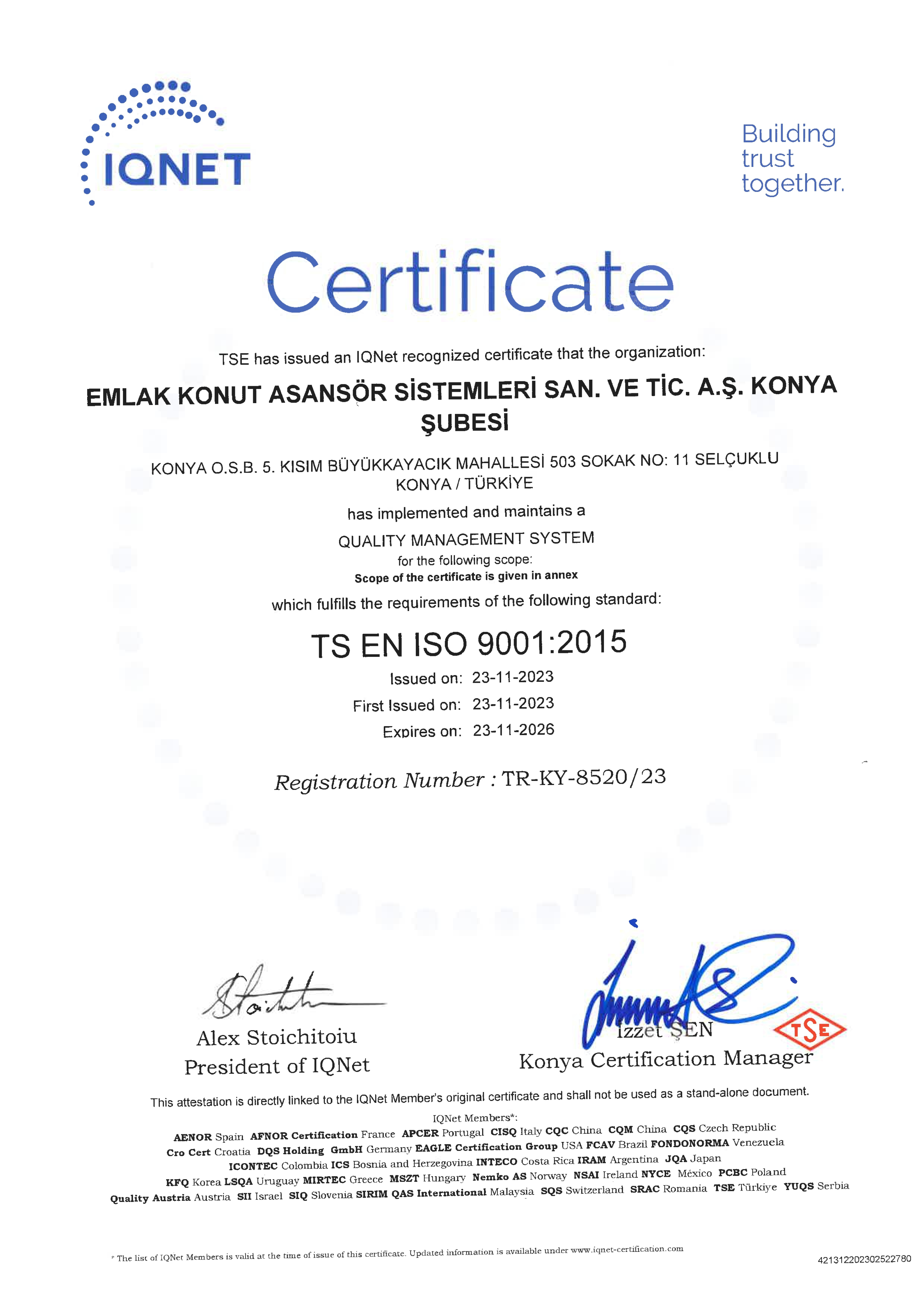 TS EN ISO 9001:2015